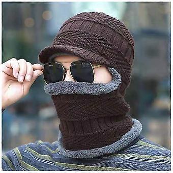 Winter Knitted Balaclava Beanie Hat Windproof Fleece Adjustable Super Warm Hats for Riding Cycling