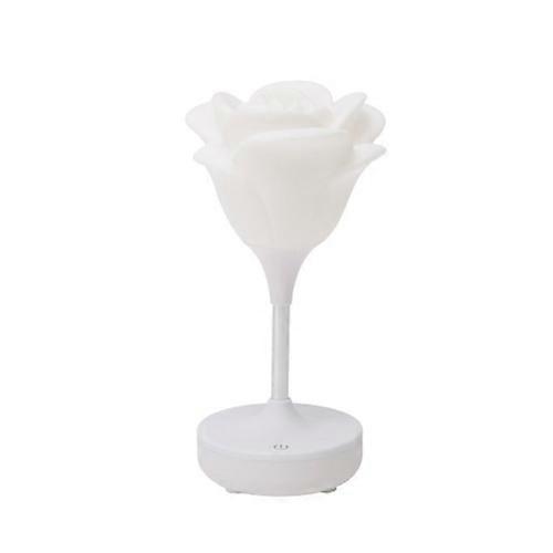 Silicone Rose Flower LED Light USB Rechargeable Night Light 3-modes Touch Romantic Atmosphere Light