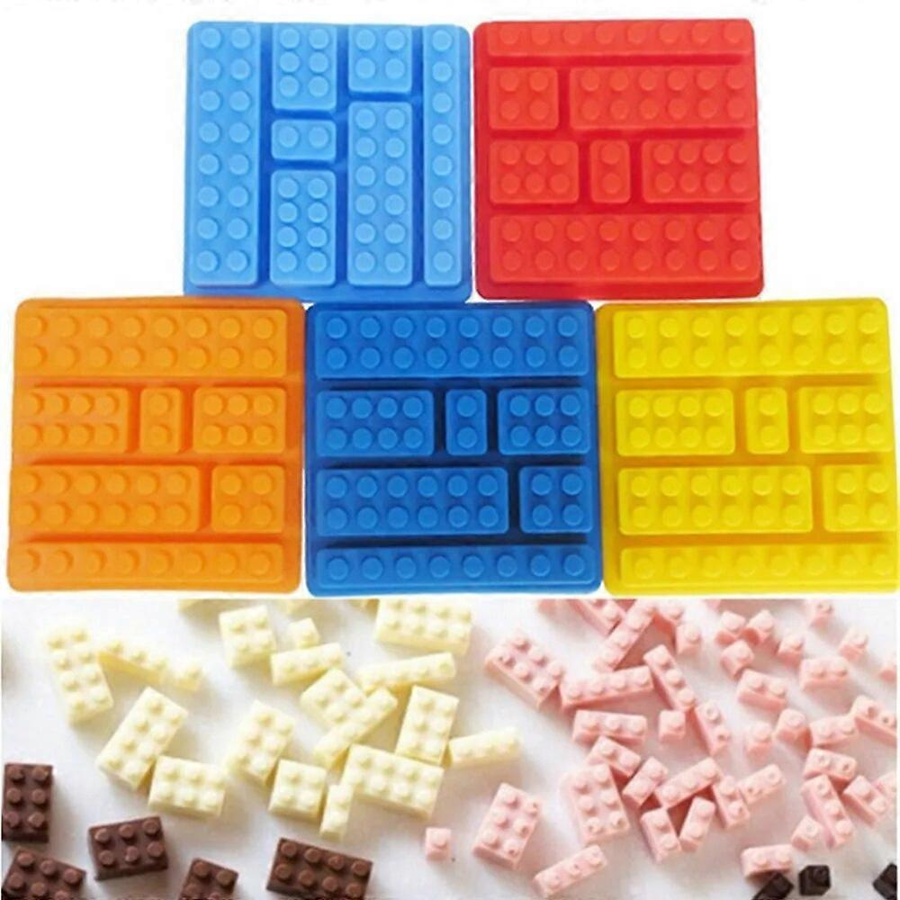 1 Piece Silicone Ice Cube Tray Building Block Robot Mold 3D DIY Fondant Chocolate Jelly Brownie Dessert Mould Cake Baking Tool