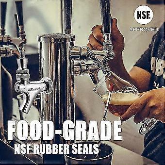 Hgkeke Stainless Steel Beer Faucet Tap - Draft Beer Keg Tap With Handle & Plug