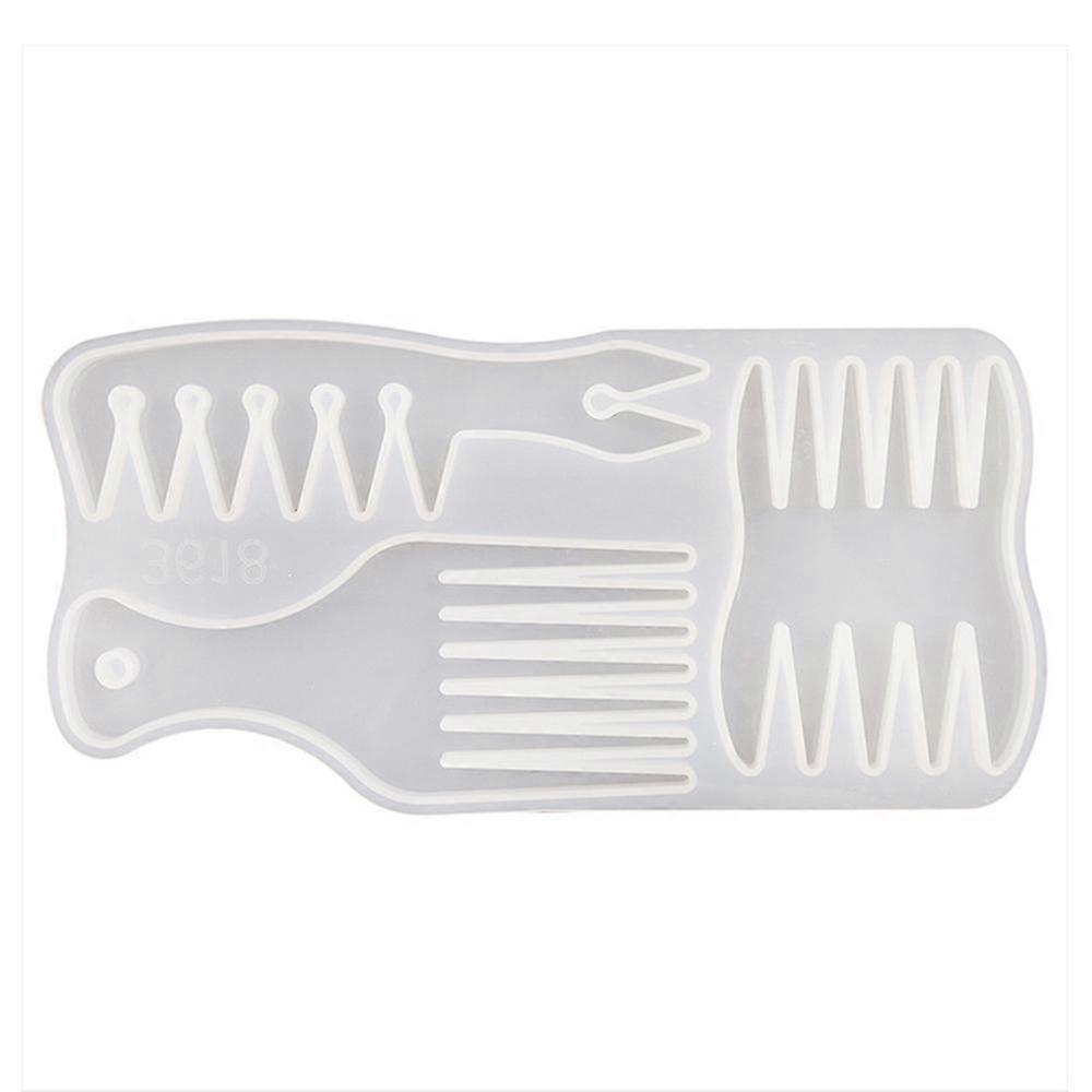 Wide Tooth Comb Casting Molds Diy Comb Hairdressing Styling Tools Female Hair Pick Comb Molds For Resin