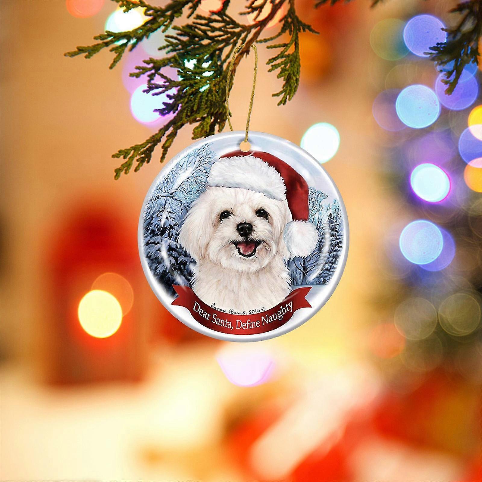 クリスマス面白い装飾クリスマスドッグパターンペンダントクリスマスツリーオーナント