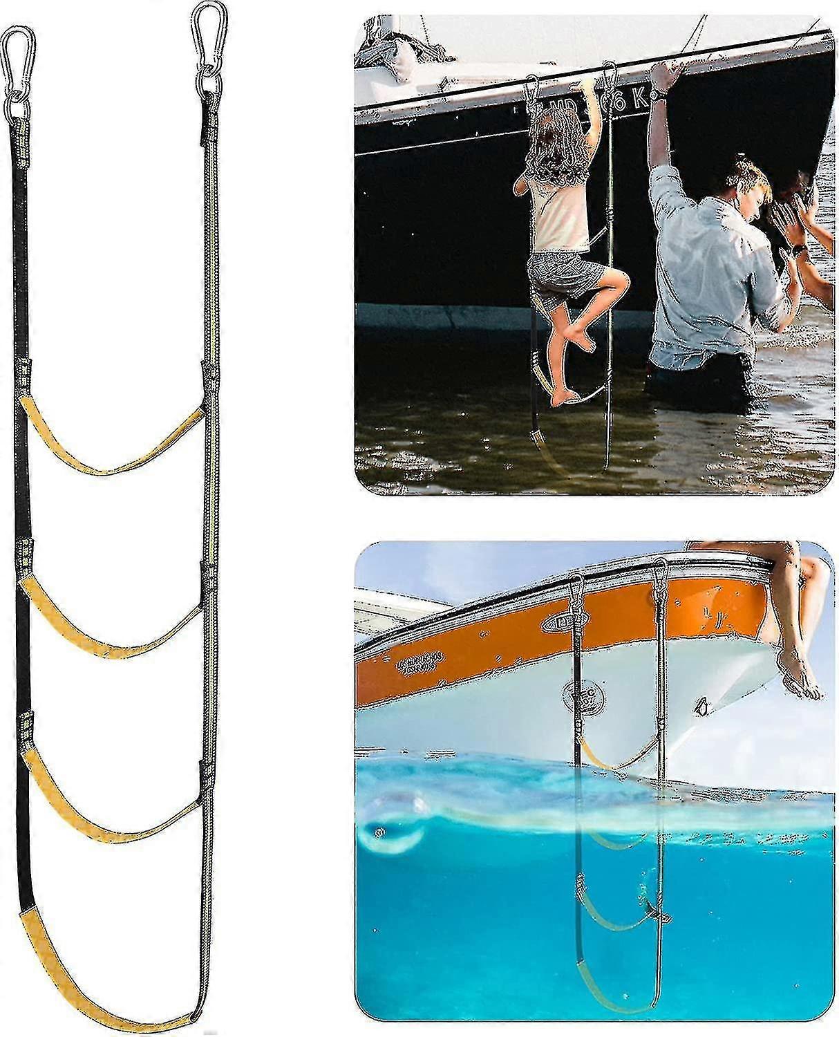 Boat Rope Ladder, Portable Boat Rope Ladder Extension Fishing Rope Ladder For Inflatable Boat, Kayak ZCL - 2017
