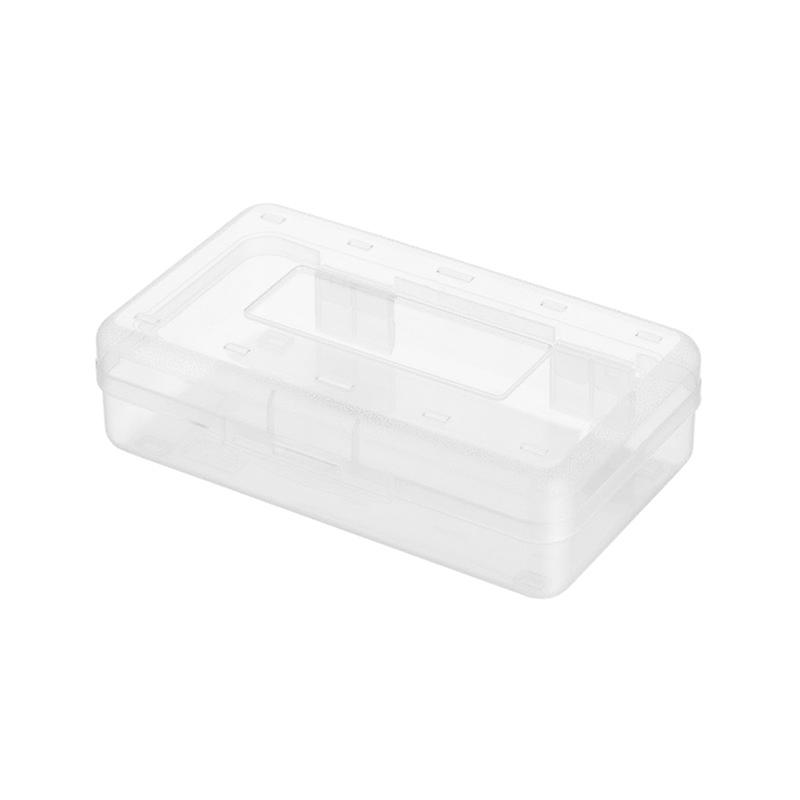 Stationery Box Large Capacity Stackable Design Anti-dirty Transparent Kid Pencil Box for School KAESI