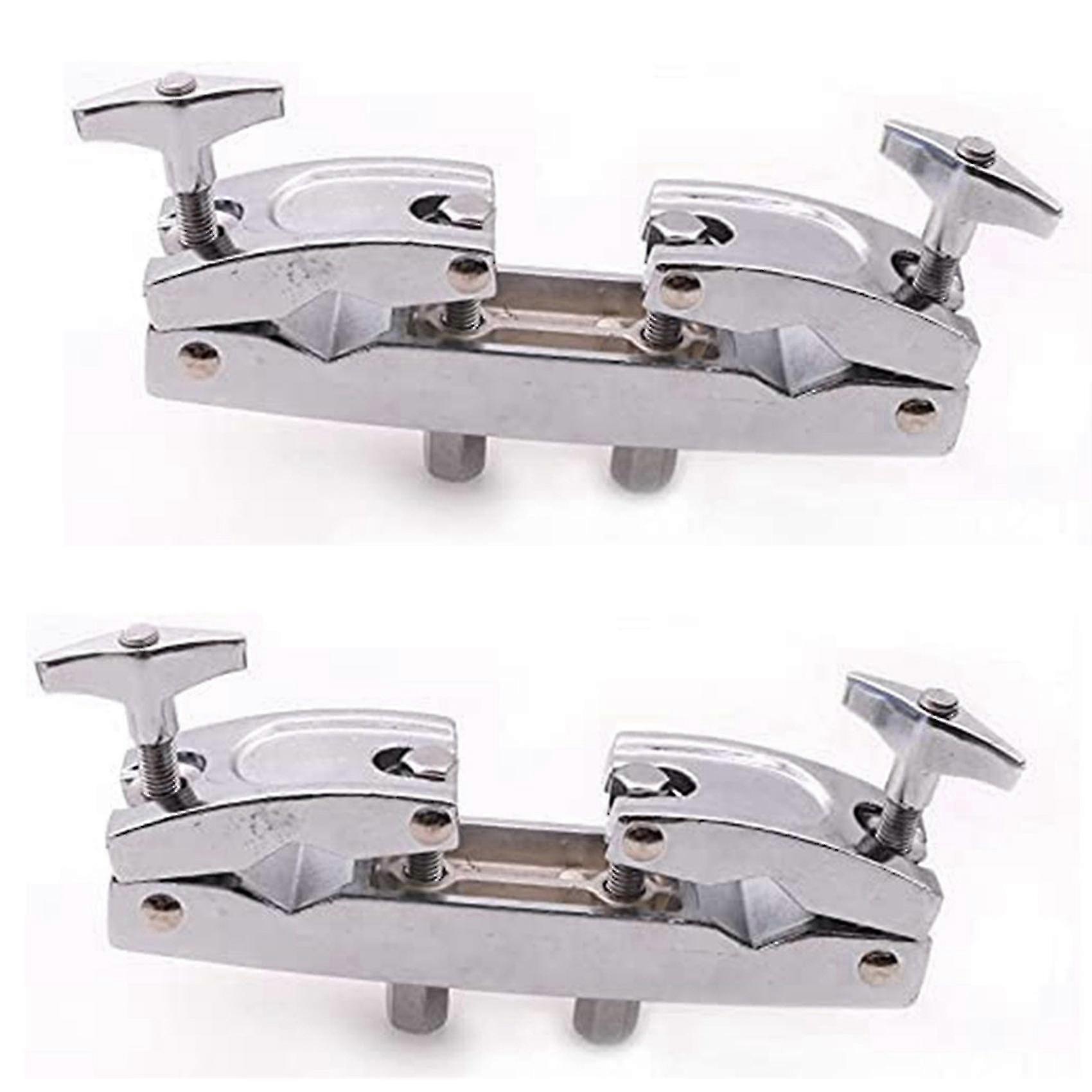 Drum Clamp 2 Hole Silver Multi Clamp For Drums Cymbals Musical Parts