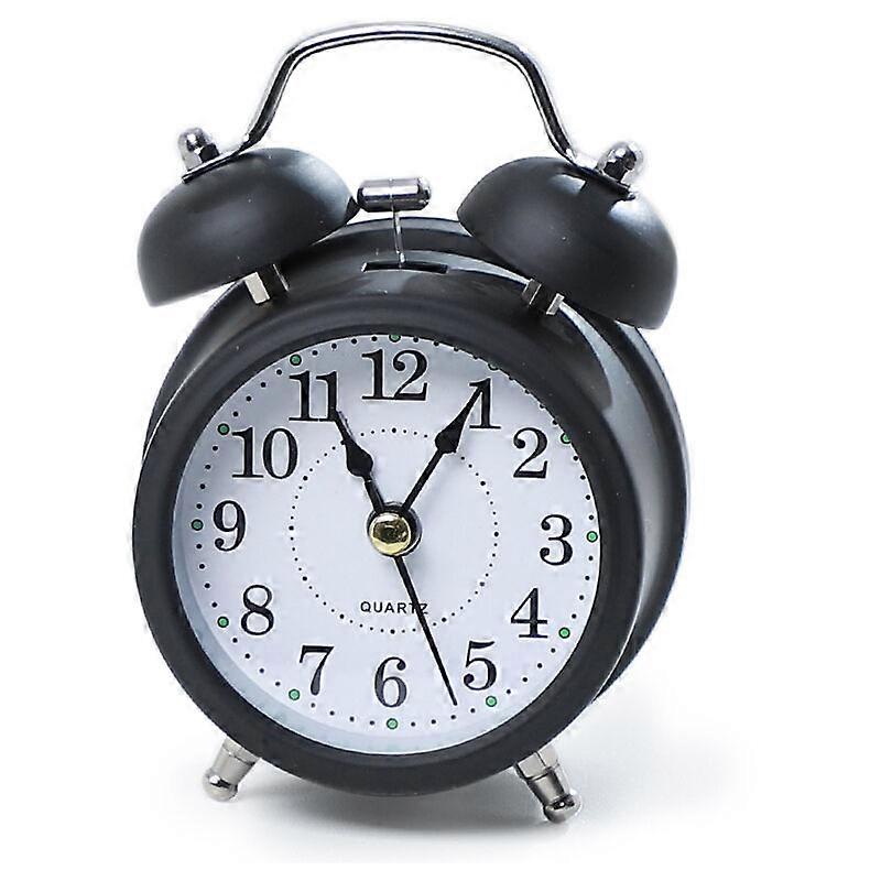 Alarm clock digital clock student metal bell digital alarm clock with small alarm clock, black