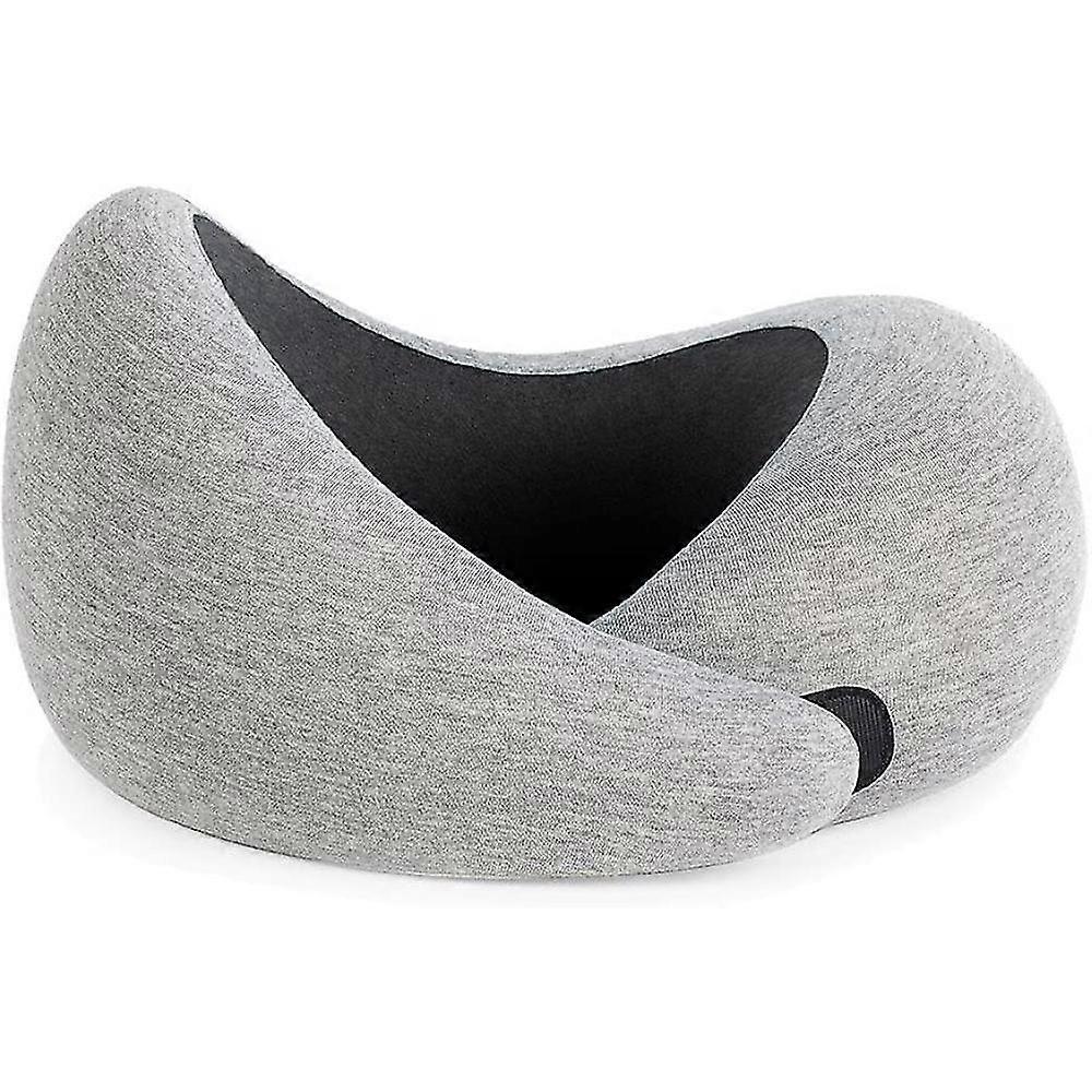 Luxury Travel Pillow With Memory Foam Airplane Pillow, Car Travel Pillow, Neck Rest (midnight Grey) EOJ
