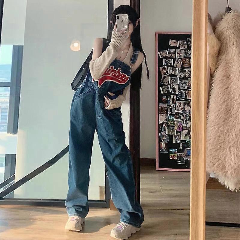 Denim Overalls Suspenders Pants