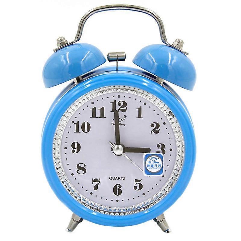 Super Loud Double Bell Quartz Alarm Clock Bedside with Night Light