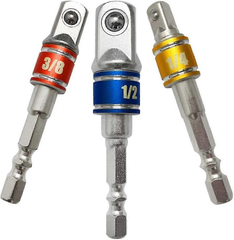 Socket Adapter Set Hex Socket Adapter,1/4"3/8"1/2",Cr-V,3pcs