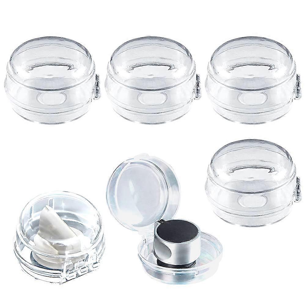 6 Pack Gas Stove Knob Covers, Transparent Stove Switch Protection, Child Protection Covers Locks