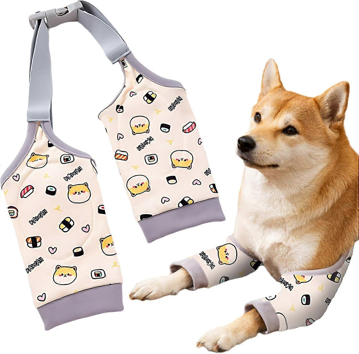 كم الانتعاش جراحة للأرجل الأمامية ، حامي ساق ، حامي كوع للكلاب المتوسطة الكبيرة ، يمنع لعق الجرح