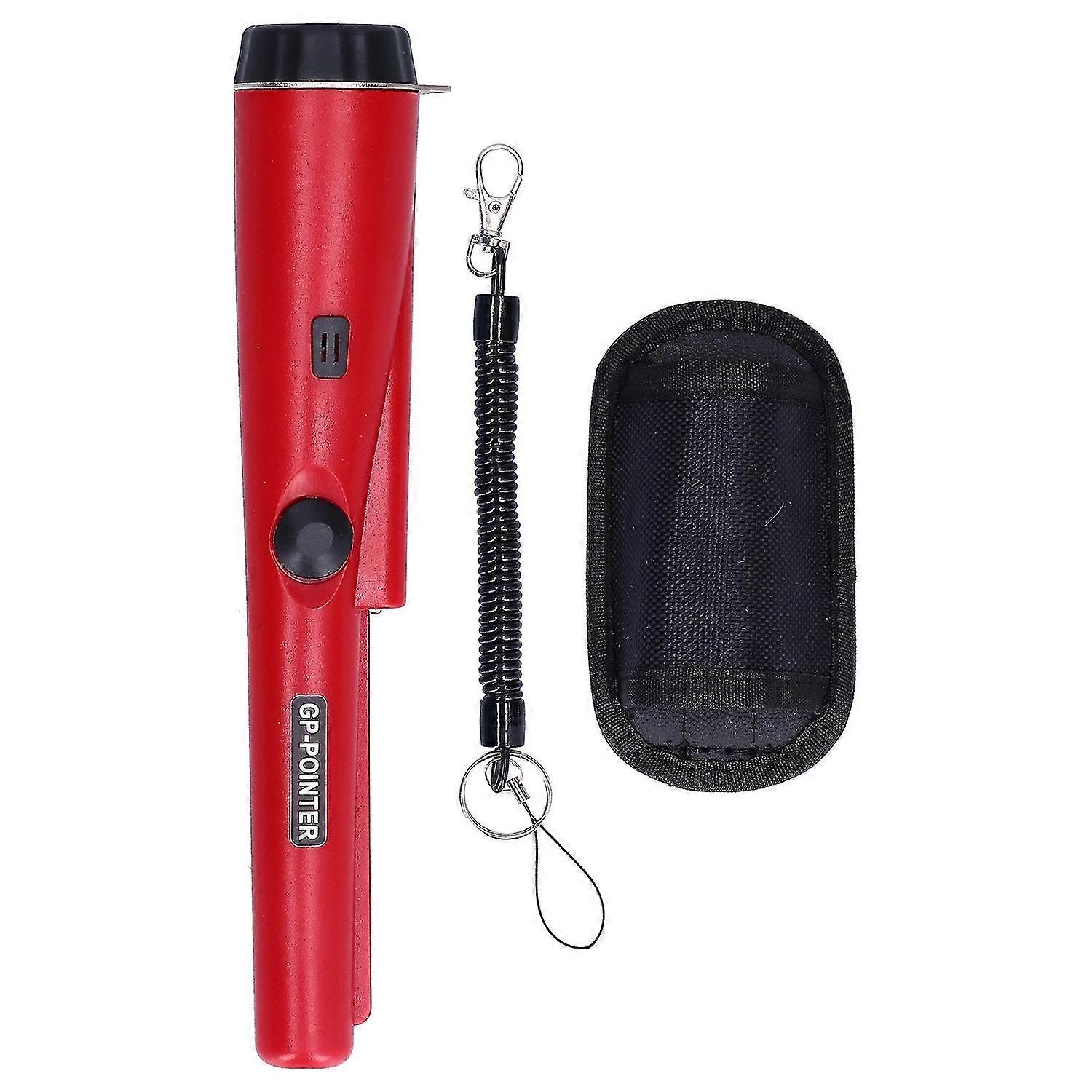 Metal Detector Professional Portable Waterproof Handheld Metal Detector with LED LightDark Red-YM