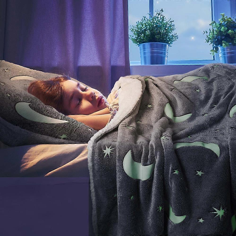 单人被套套装 Glow In The Dark Moon Stars Super Warm One 枕套