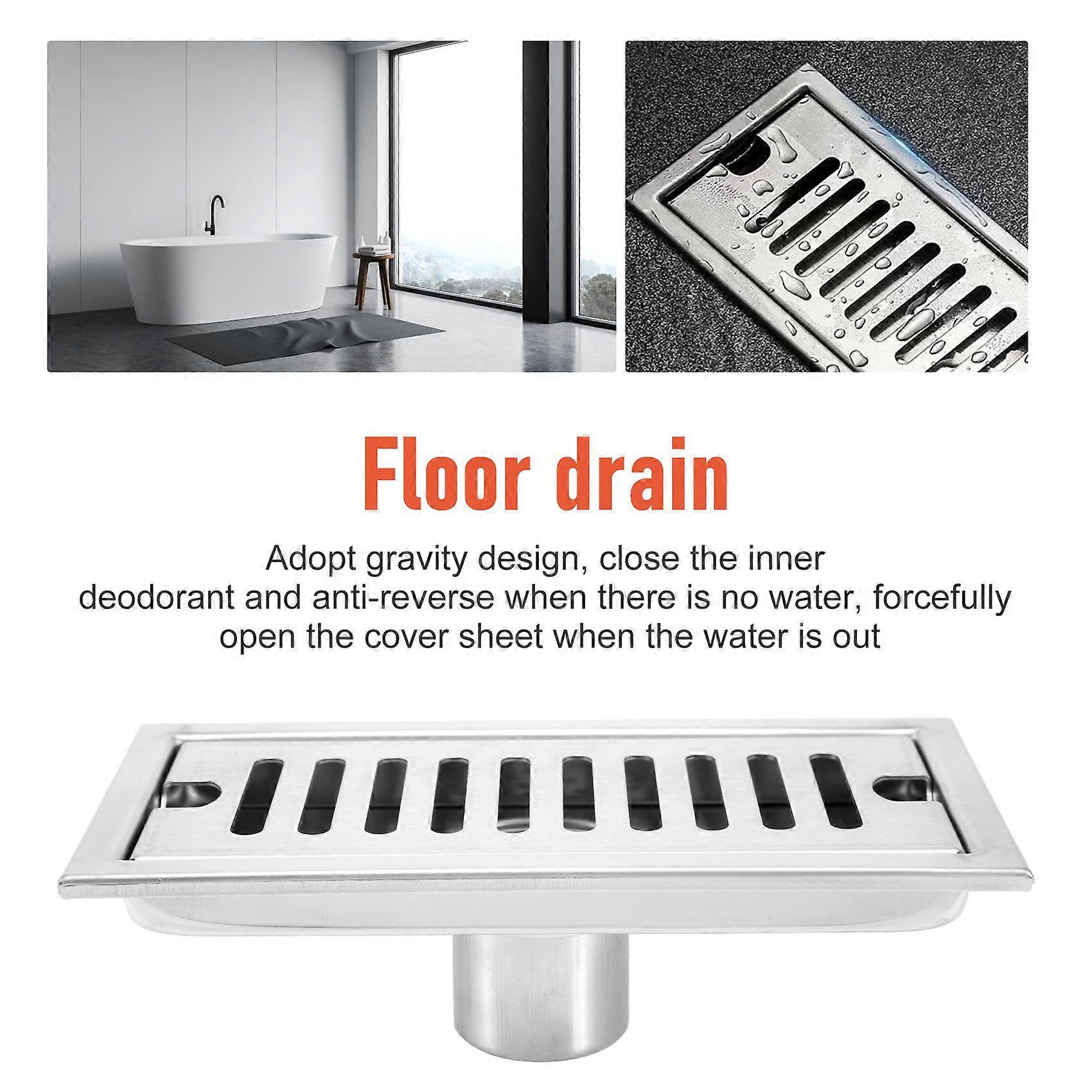 Rectangular Linear Shower Floor Drain Long Linear Drainage Channel ...