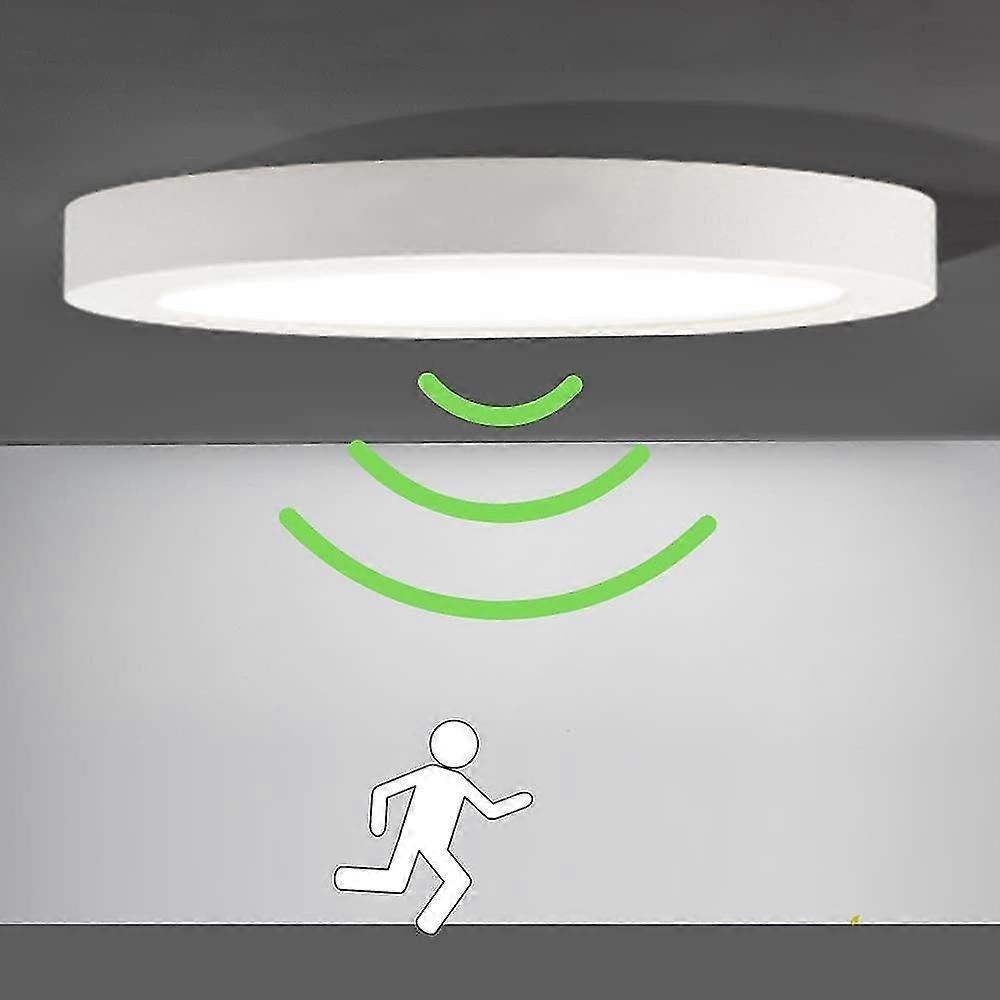 LED Ceiling Light Wall Light with Motion Sensor, 2 modes - Night + Day & Night, white, UltraSlim 18.00 wattsW