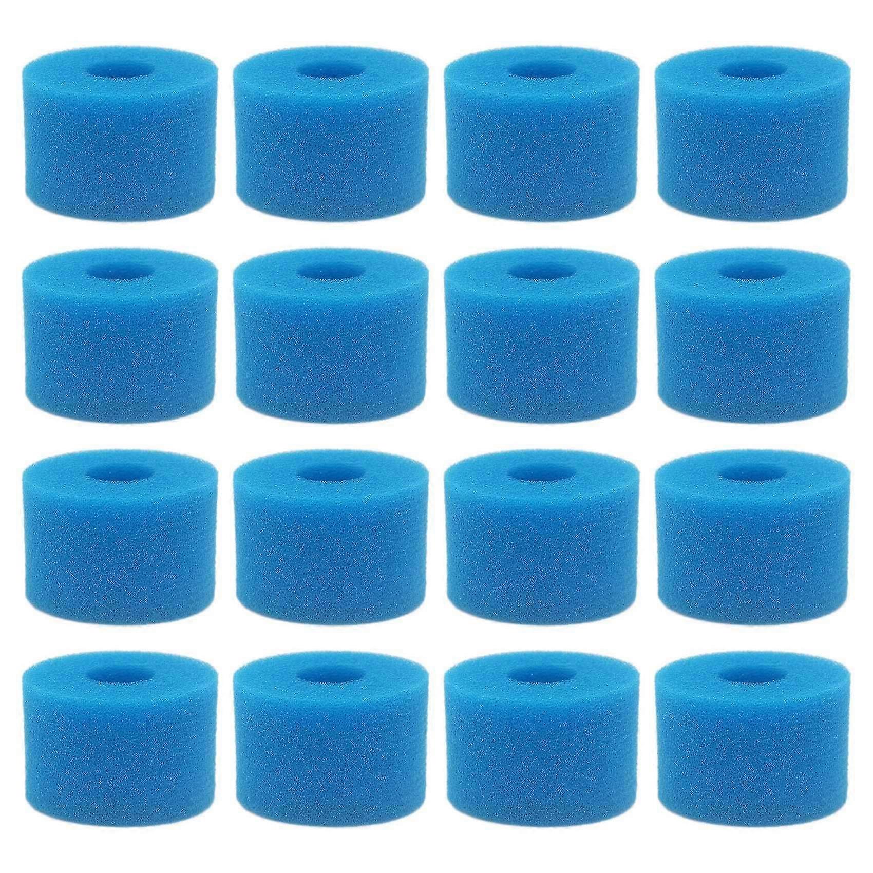 16pc für Pure Spa wiederverwendbare waschbare Schaumstoff Whirlpool Filterpatrone S1 Typ