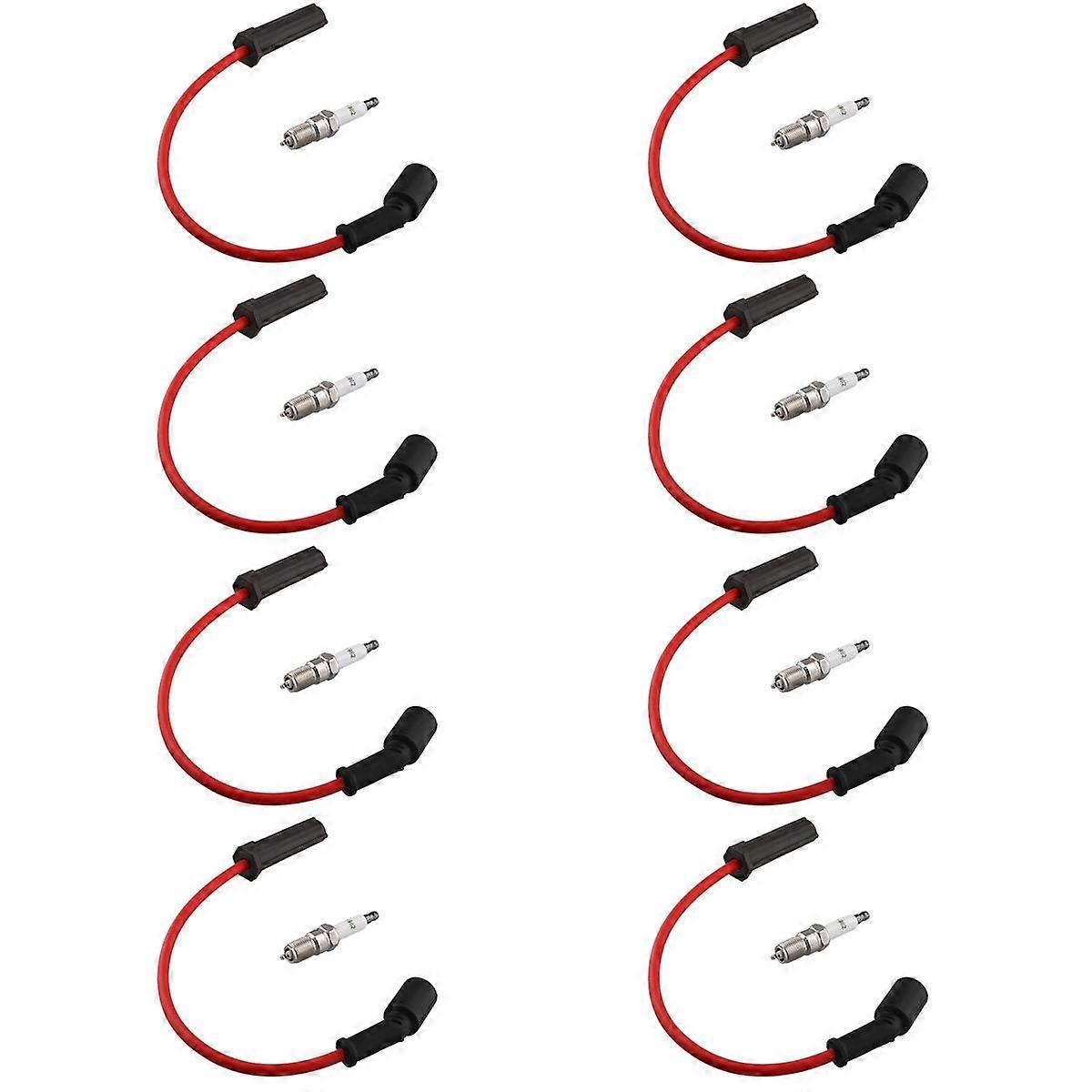8X Spark Plug & 8X Ignition Wires for 5.3L 6.0L V8 9748HH