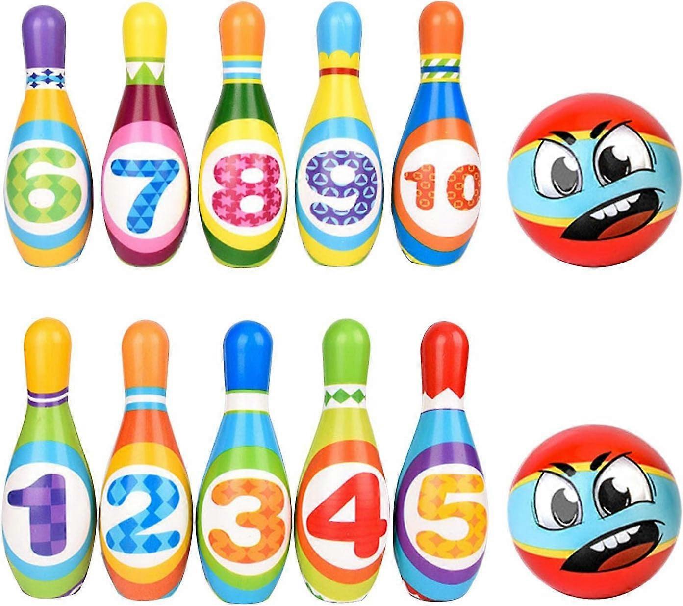 Kids Bowling Ball | Multicolor Active Game Bowling Pin with Numbers | Active Fun Outdoor Bowling for Kids, Backyard Games and Party Toys for Boys and