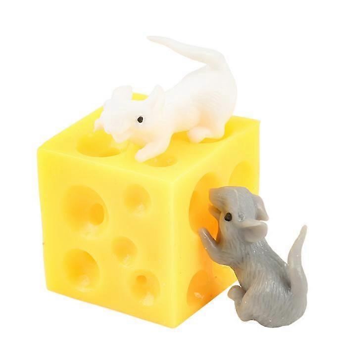 Decompression Mouse And Cheese Toy,Squishable Figures Frightening toy