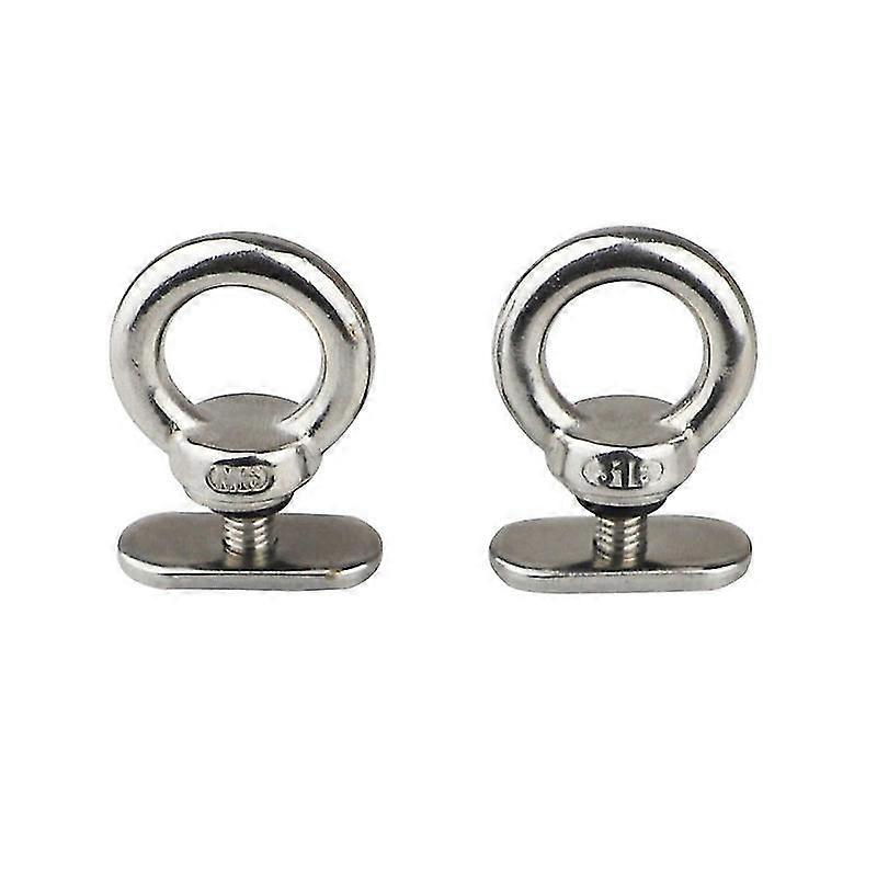 2pcs Ringmuttern M6 Augenmutter Transportmutter 304 Edelstahl gegossene polierte Ösenmutter Packung mit 10 Slider Gummi Pad Schraube