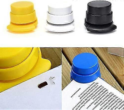 Portable Staple Free Stapleless Stapler Paper Binding Binder Paperclip For Office Home Kid Safe - Random Color1pcs)
