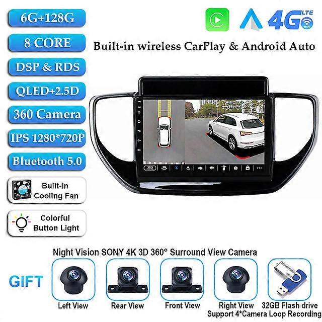 Android 12 For Hyundai Solaris Accent 2 II 2020 - 2021 Car Radio Multimedia Video Player Navigation GPS No 2 Din DVD Carplay