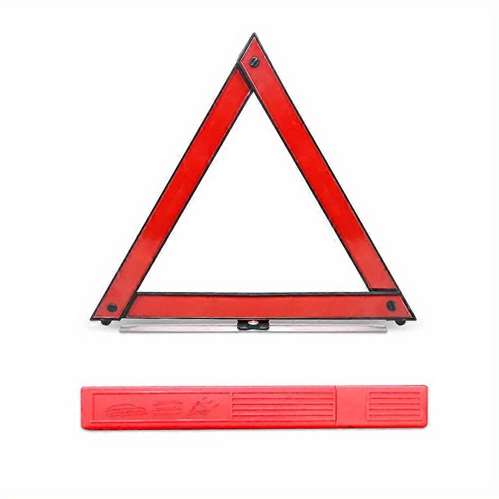 Stay Safe On The Road: Car Emergency Breakdown Warning Triangle With Red Reflective Safety Hazard