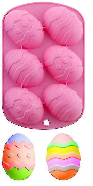 6 Even Dinosaur Egg Chocolate Silicone Mold Easter Egg Cake Mold Manual Soap Mold