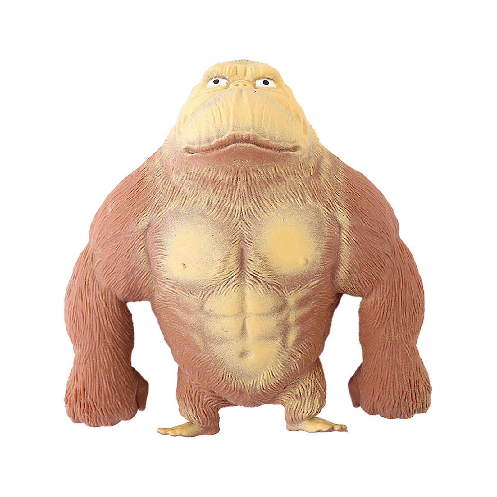 創造的な新しい茶色の猿のおもちゃTPRストレッチゴリラのおもちゃ子供のためのおもちゃの大人のストレス解消、100%新しい