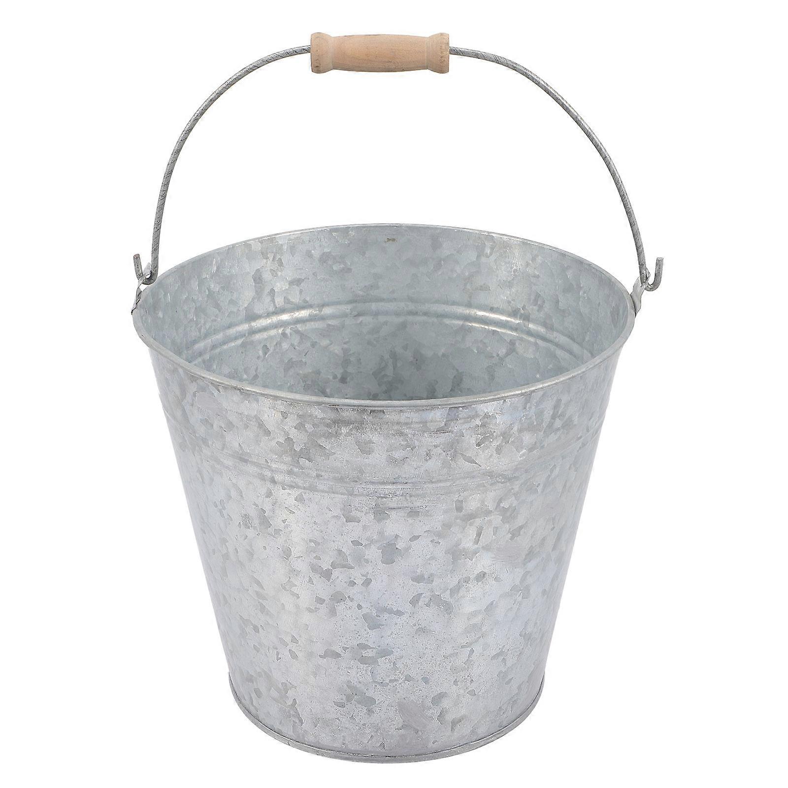 Bauernhaus Blumeneimer Dekorativer rustikaler Trockenblumeneimer mit Griff Blumentopf