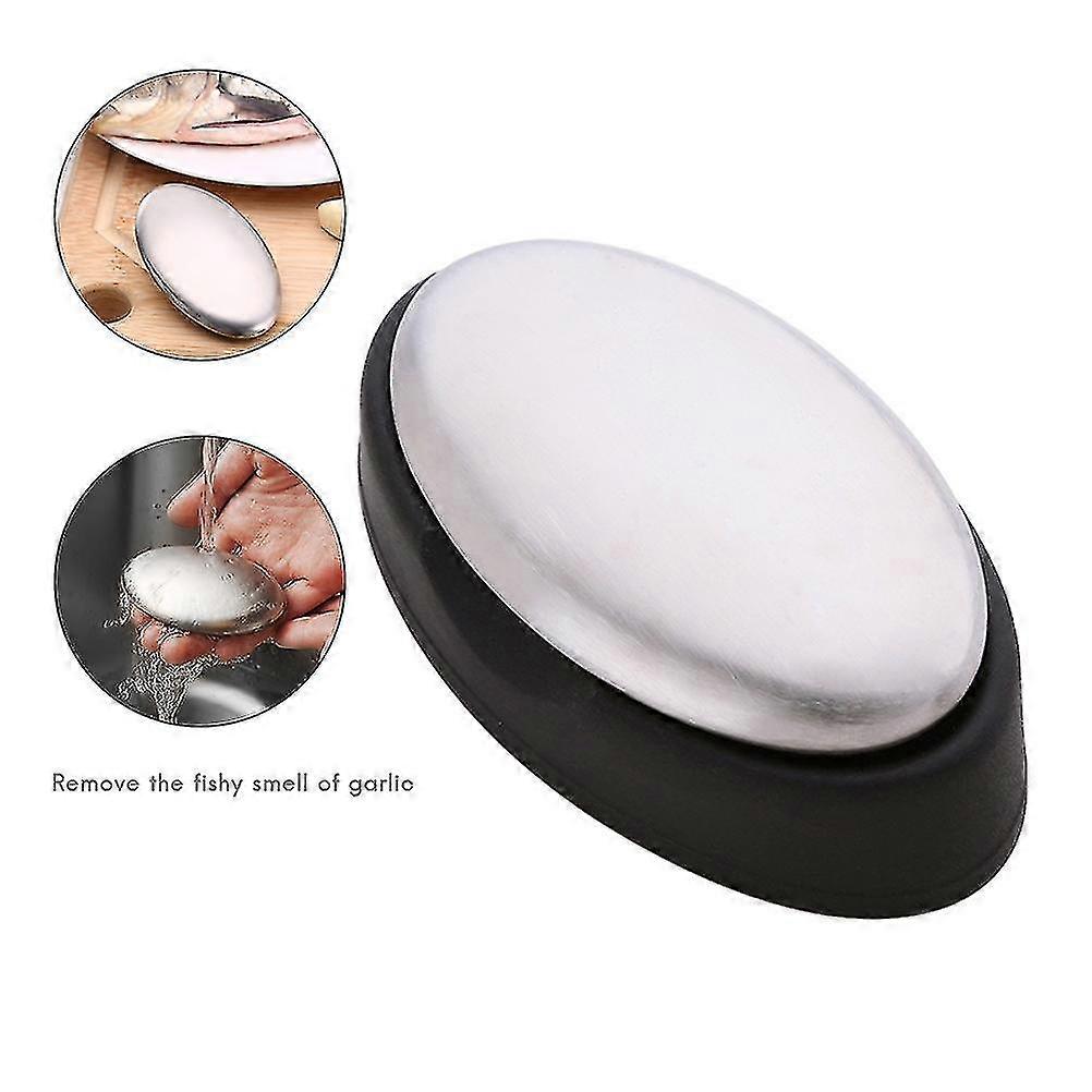 Chef Hand Soap Oval Shape Stainless Steel Odor Eliminating Soap