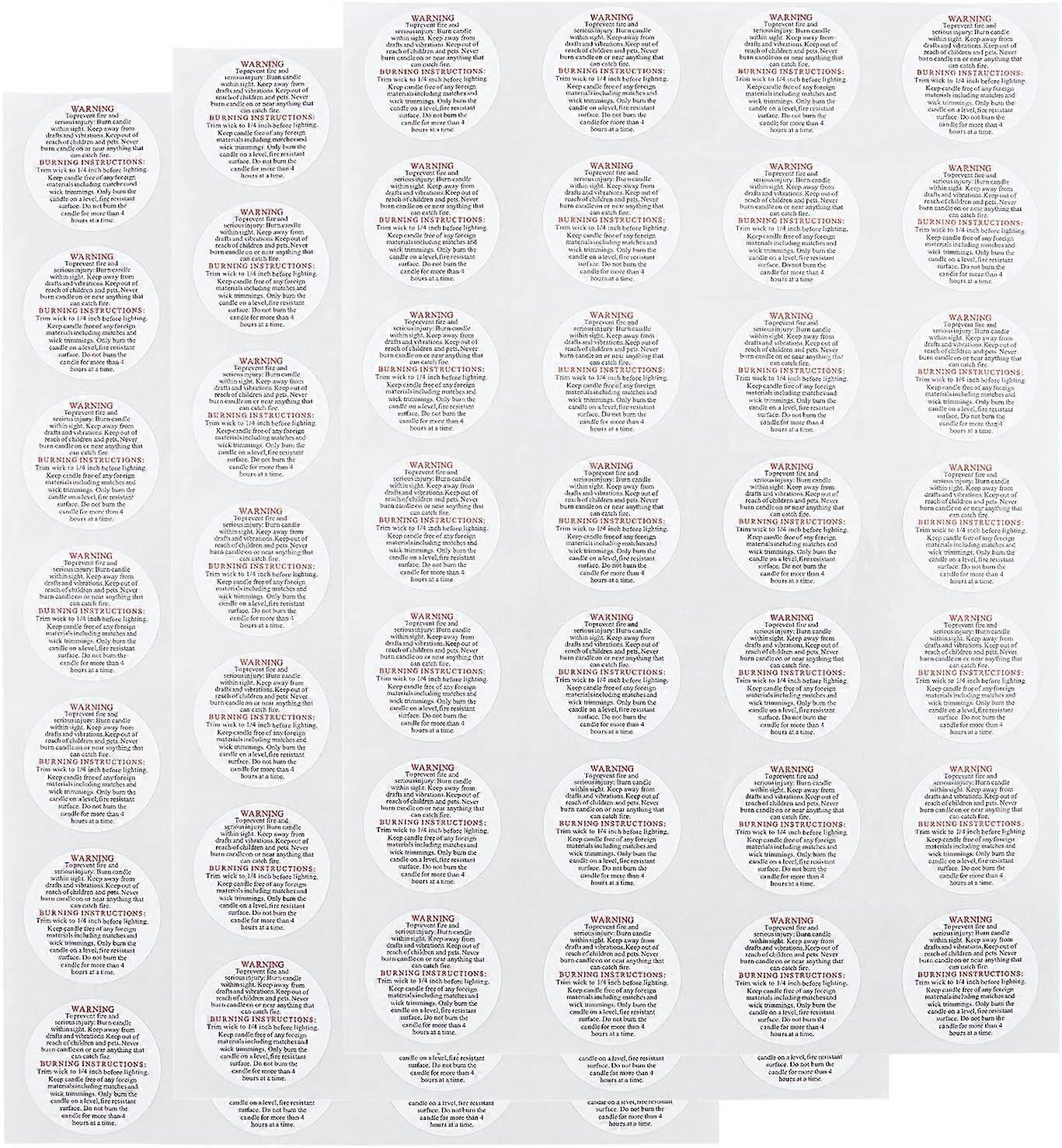 30 Sheet totallu 840Pcs 1.5Inch Custom Warning Labels Candle Warning Labels Candle Jar Wax Melting Safety Stickers Container Stickers for Candle Jars
