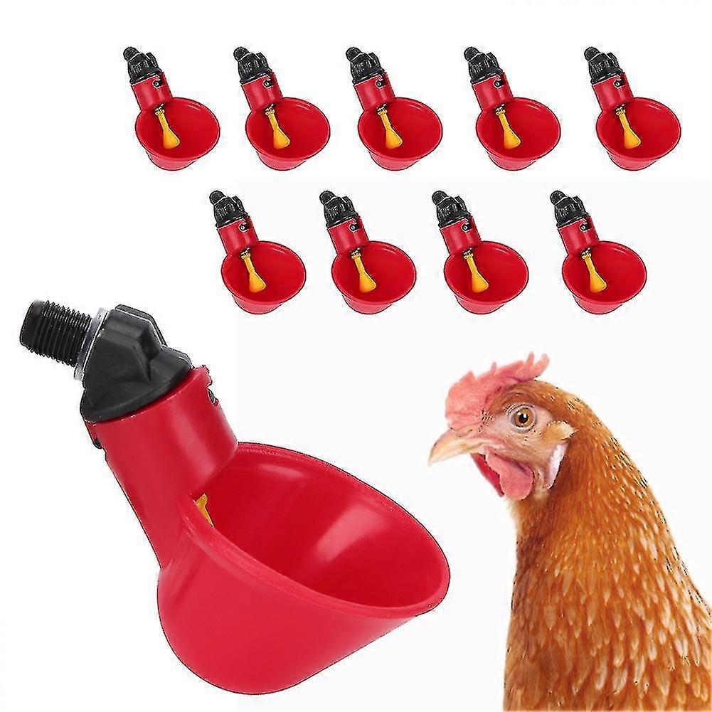 10Pcs Automatic Chicken Drinker Water Bowl - Cage Accessories