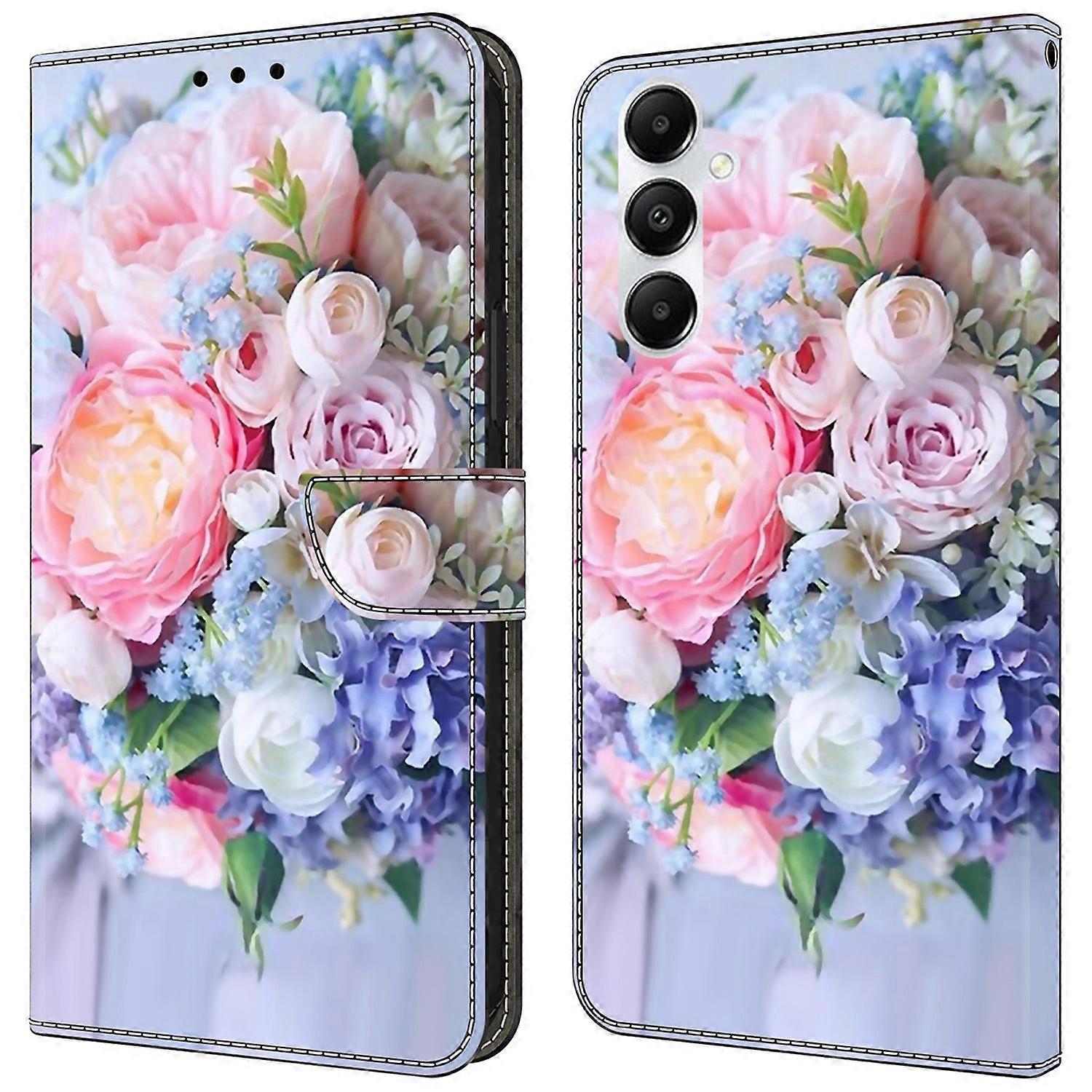 For Samsung Galaxy A55 5G Cell Phone Case Printed 3D Pattern Stand Leather Cover