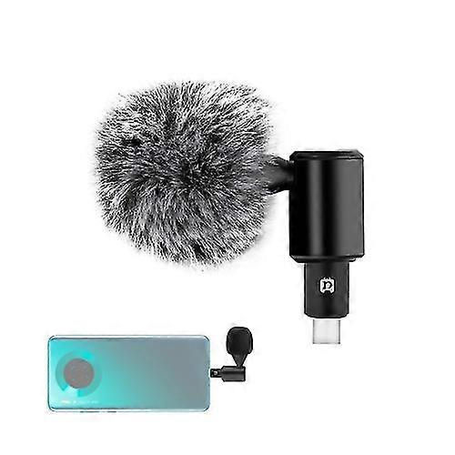 Puluz Usb-c / Type-c Jack Téléphone Mobile Condensateur Omnidirectionnel Microphone Réglable