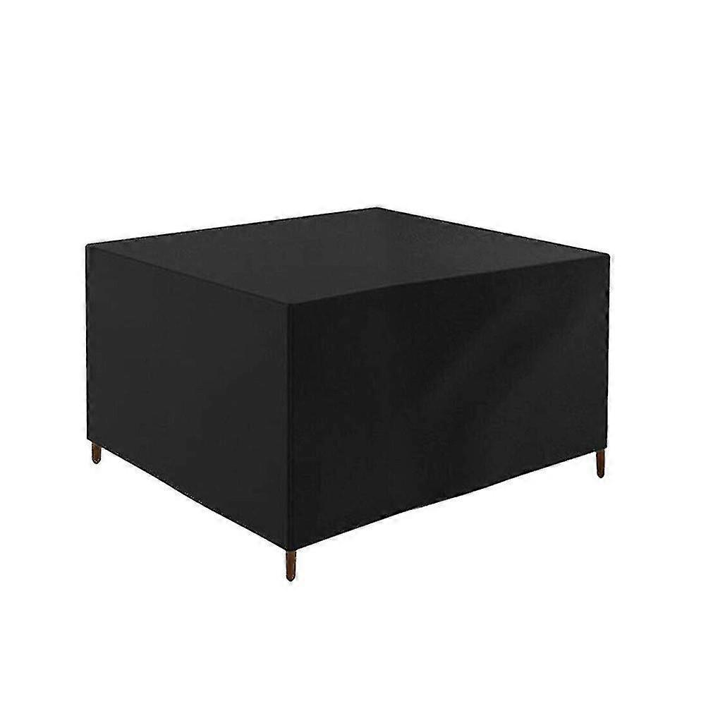 Black Rectangular 210d Oxford Cloth Outdoor Table Chair Cover