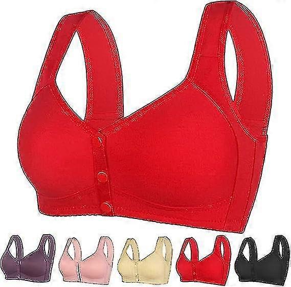Daisy Bra Front Closure, Women's Daisy Bra, Front Snaps Button Bras No Underwire Push Up High Support Sports Push Up Bra