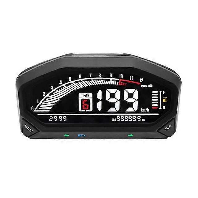 Universal Moto RPM Tachometer Speedometer for 1 2 4 Cylinder Motorcycle 12000 RPM Smart RPM Gauge Waterproof Digital Odometer