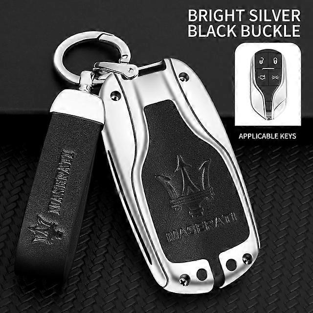 車のキーケースカバーバッグマセラティレバンテギブリクアトロポルテGTグランチュリズムグランカブリオカースタイリングアクセサリーのための合金レザー