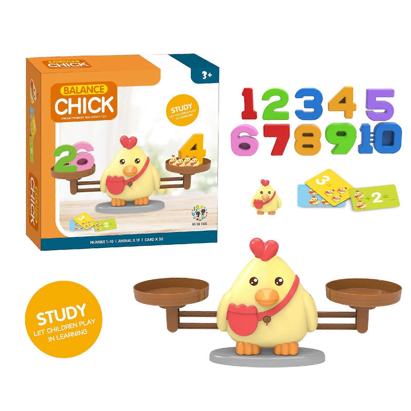 Math Toy Educational Balance Game and Counting Animal Set for School Kids Years 3 -7