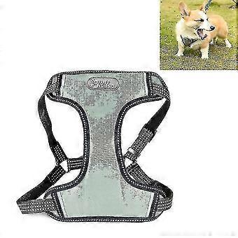 Tuffhound 1619 Adjustable Dog Harness Lead Leash Collar Belt,size:s, 1.5x(40-56)cm (grey)