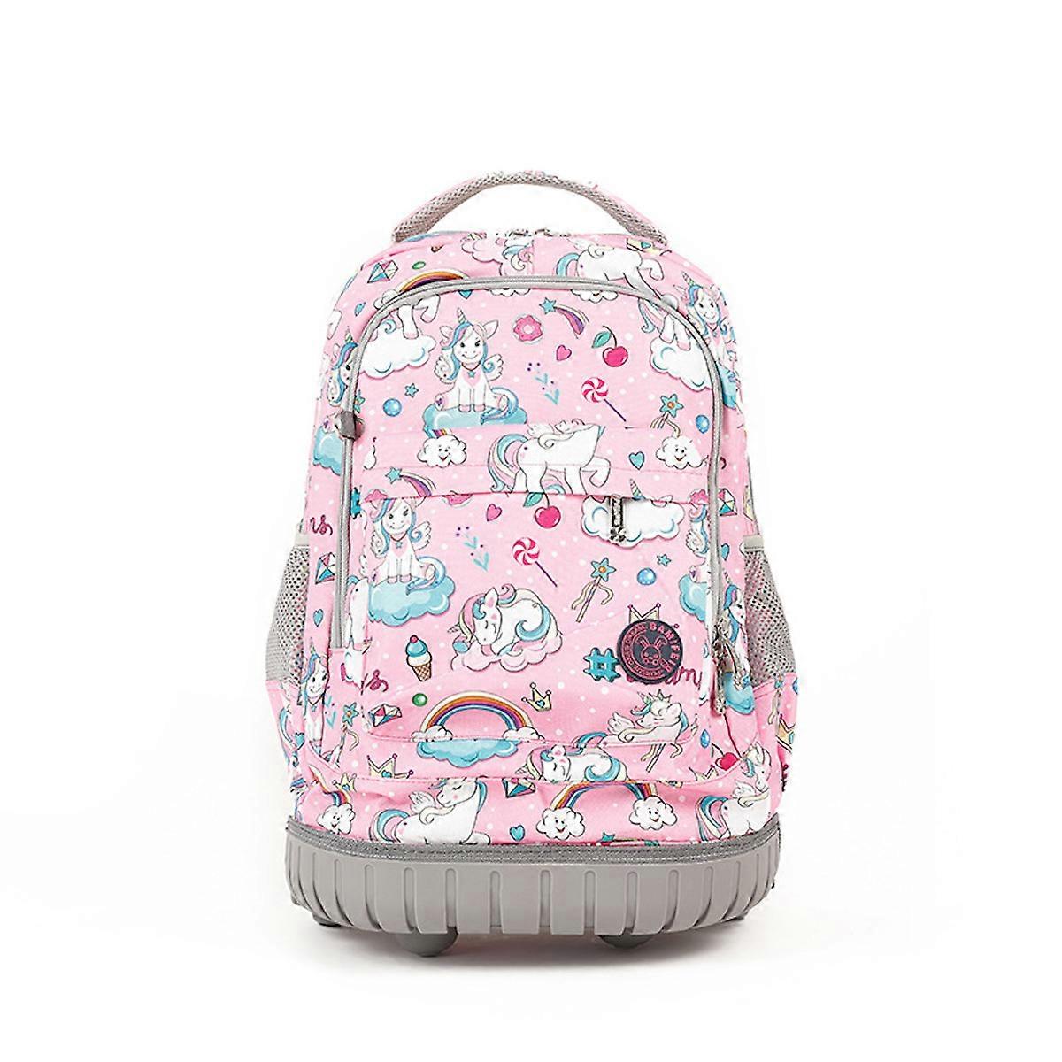 Mochila con ruedas de unicornio Mochila escolar con carro de gran capacidad  Mochila con ruedas de dibujos animados para niños