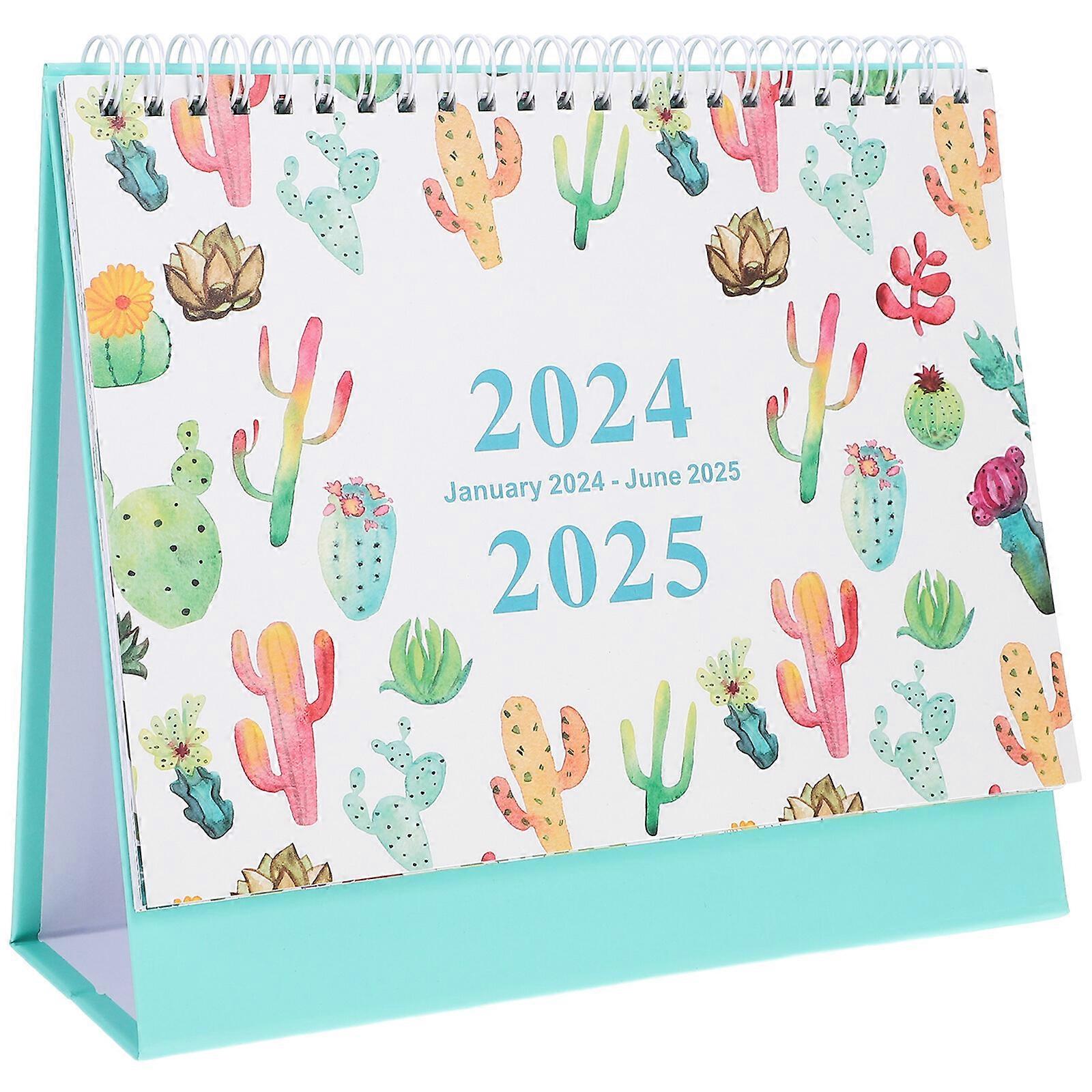 Desk Calendar 2024 Desk Calendar Ornament Stand Up Flip Calendar Decor Desktop Calendar