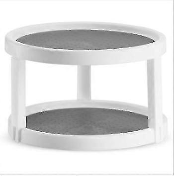 Turntable Cabinet Organizer - 2 Tier 360 Degree Rotating Spice Rack - 10 Inch Kitchen Display Stand