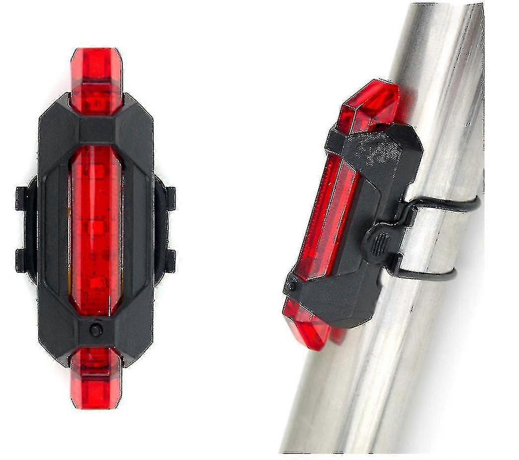 Cycling For Bikes And Scooters, Usb Recharable, 4 Flash Modes, Easy Inat Red/(red)