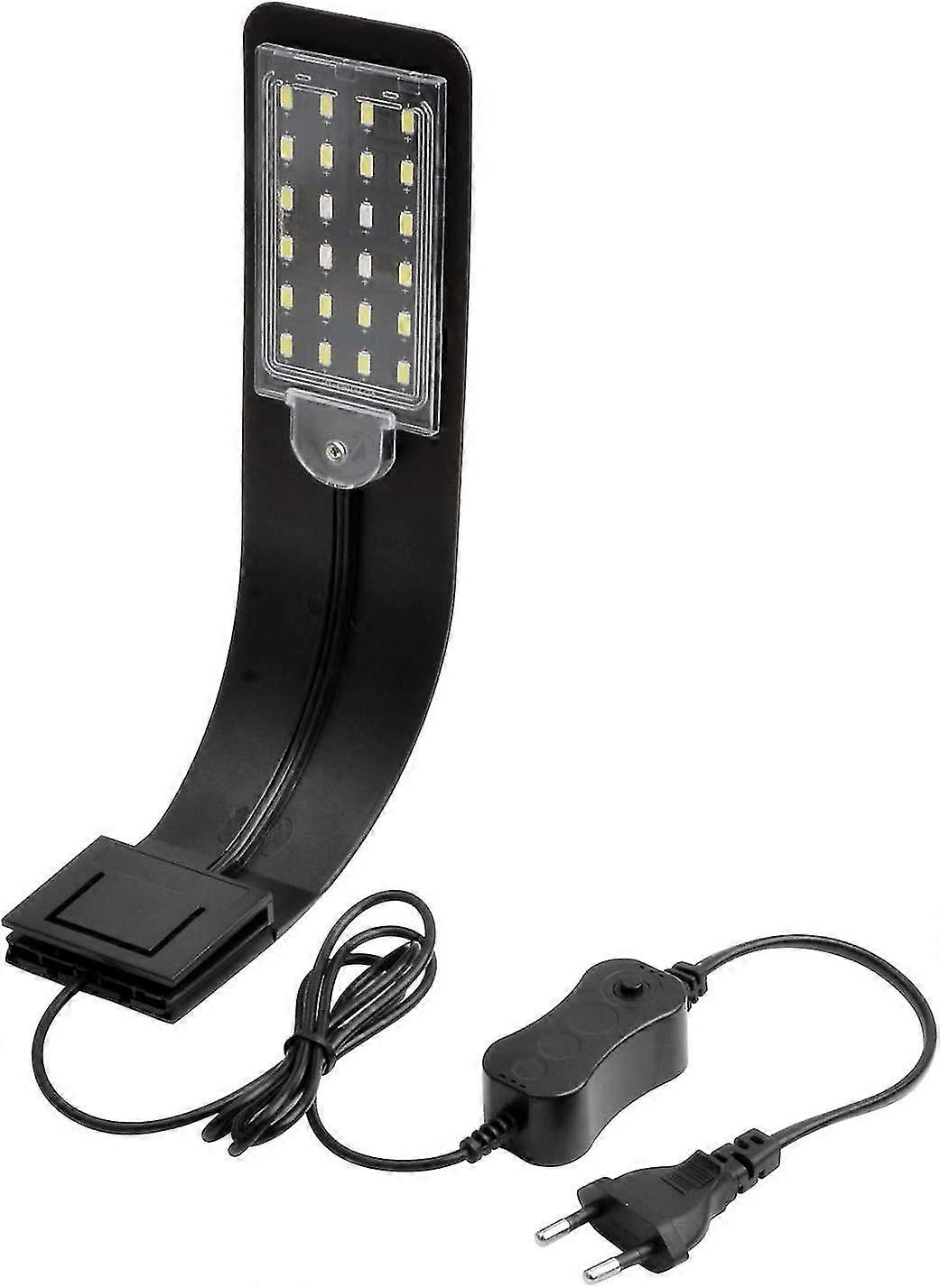 Black shell Led Aquarium Lighting Lamp Clip, Ultra-thin Aquarium Lamp With Light, 24 Led Aquarium LightWhite light