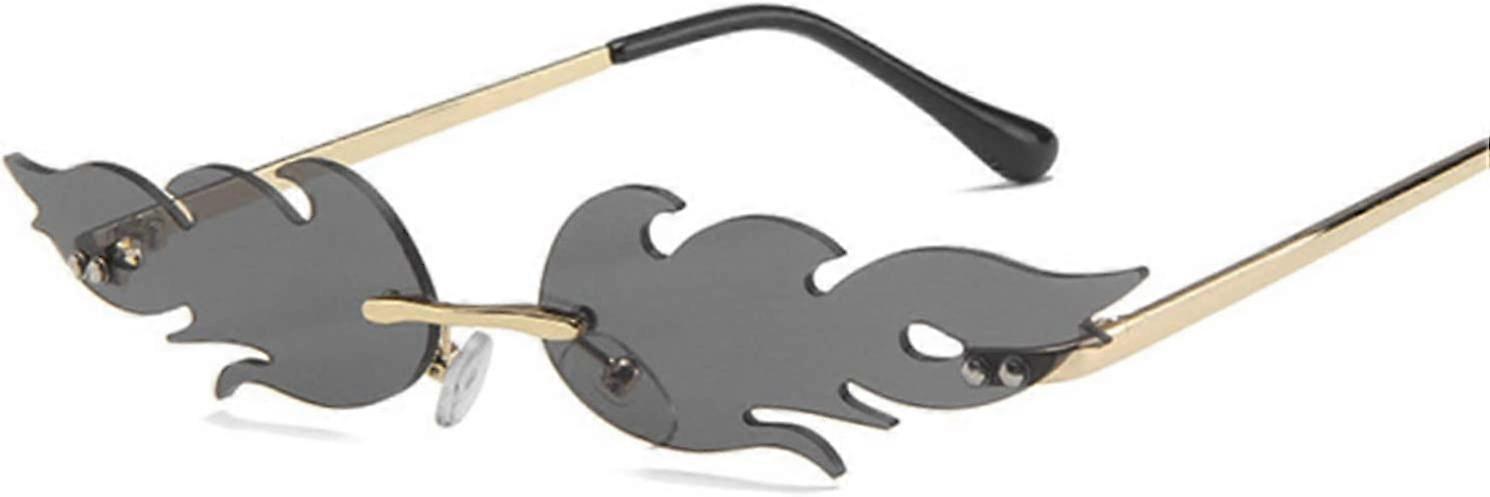 Okulary przeciwsłoneczne Moda Fire Flame Okulary przeciwsłoneczne Kobiety Projektowanie marki Bez oprawek Wave Okulary Luksusowe trendy Wąskie okulary przeciwsłoneczne Kobieta Streetwear