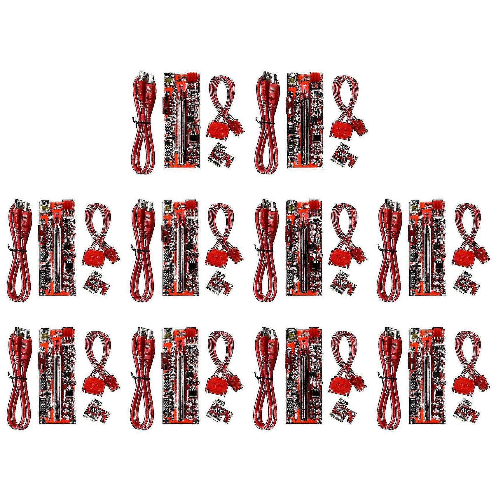 10pcs Pcie Graphics Card Extension Cable Ver018 Pro Usb3.0 Pci-e Riser Card Pci-e 1x To 16x Graphic