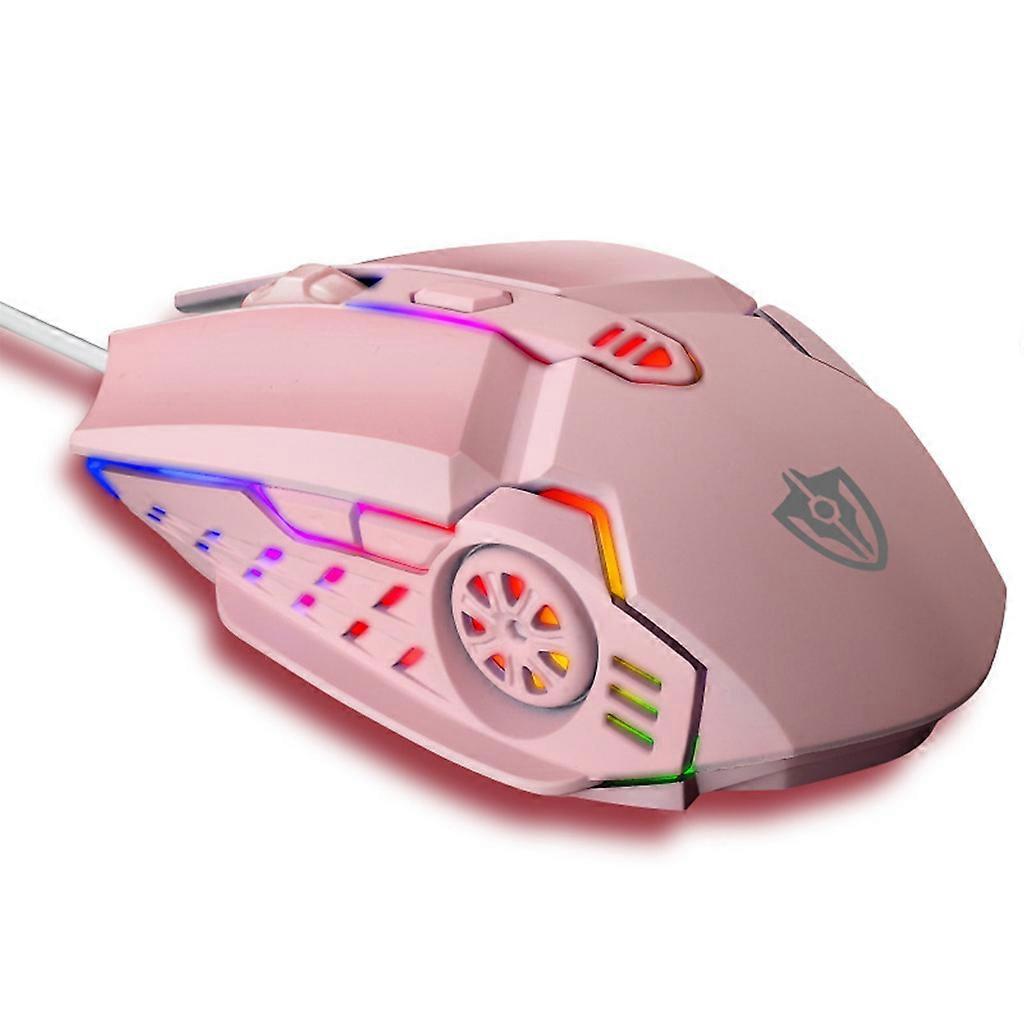 Portable Optical Wired Mouse USB Ergonomic Corded Mouse for Right Left Hand Use